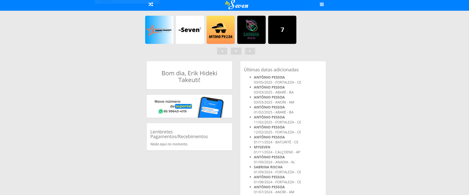 Plataforma do Myseven